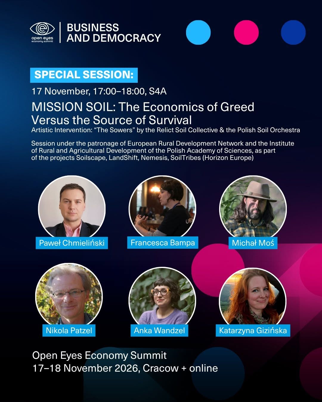 Mission Soil at the Open Eyes Economy Summit 2026: The Economy of Greed vs. The Source of Survival